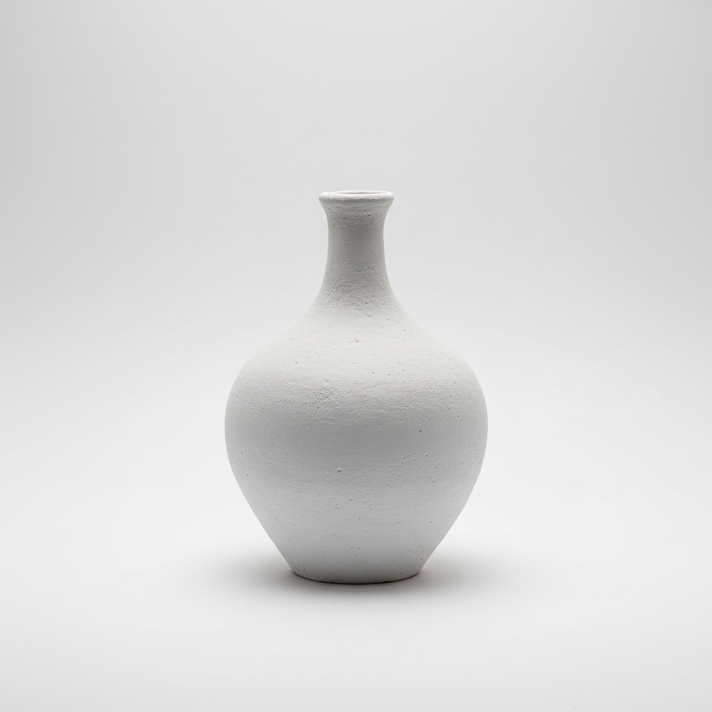 Biała waza ceramiczna