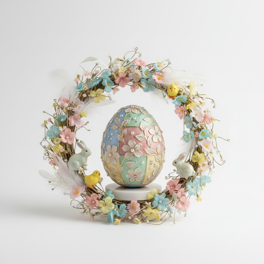 Ręcznie robiony stroik wielkanocny