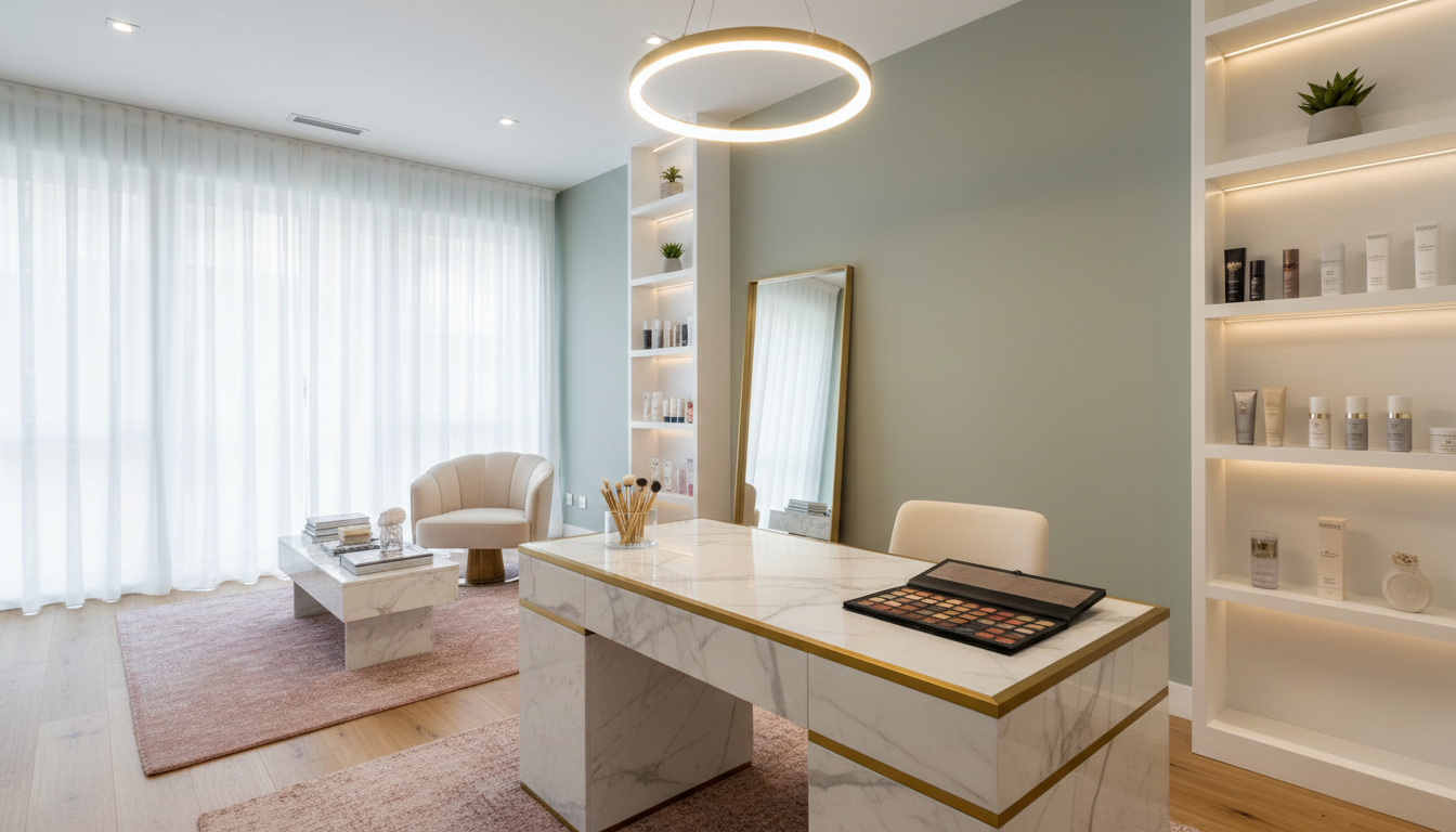 Kosmetyczka przy pracy