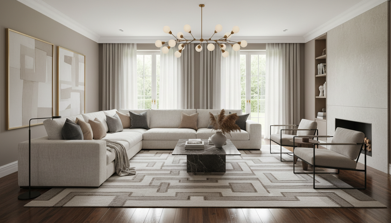 Salon w stylu Japandi