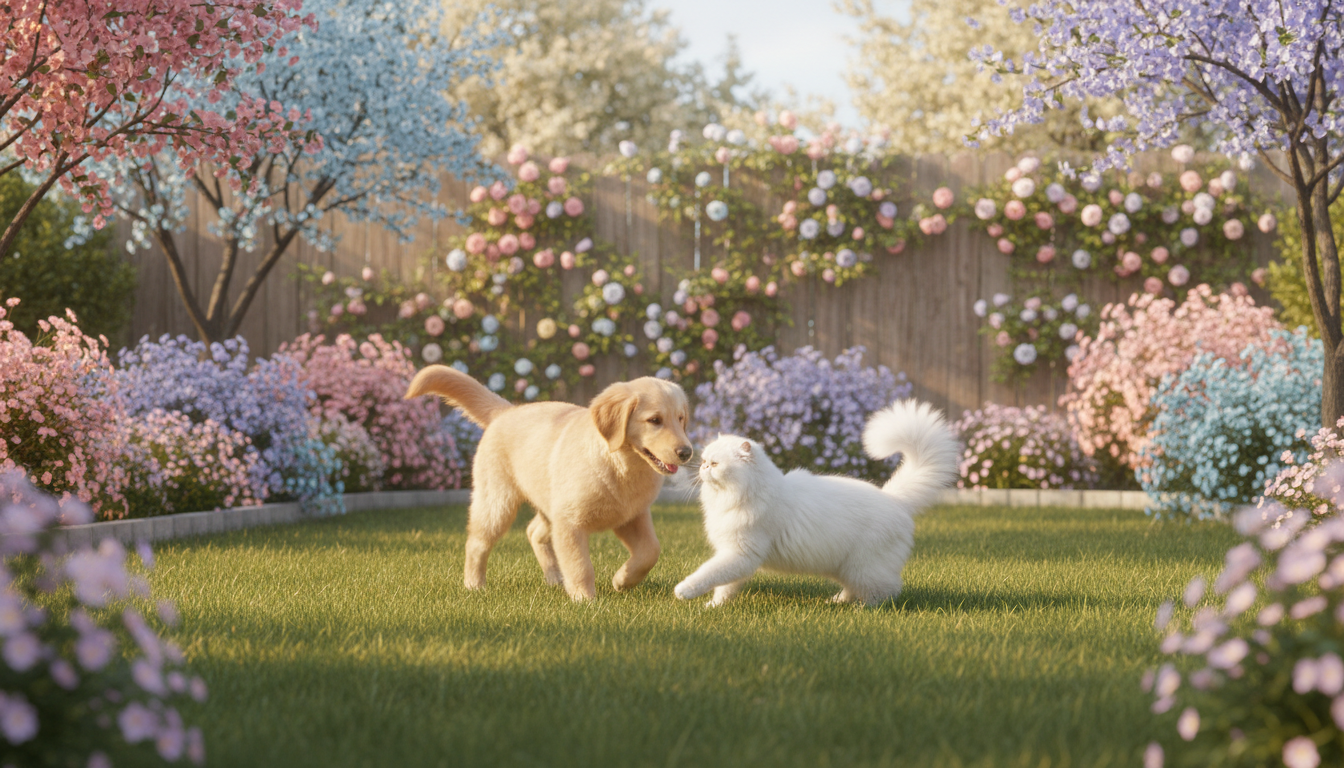 Radosny pies biegający w parku