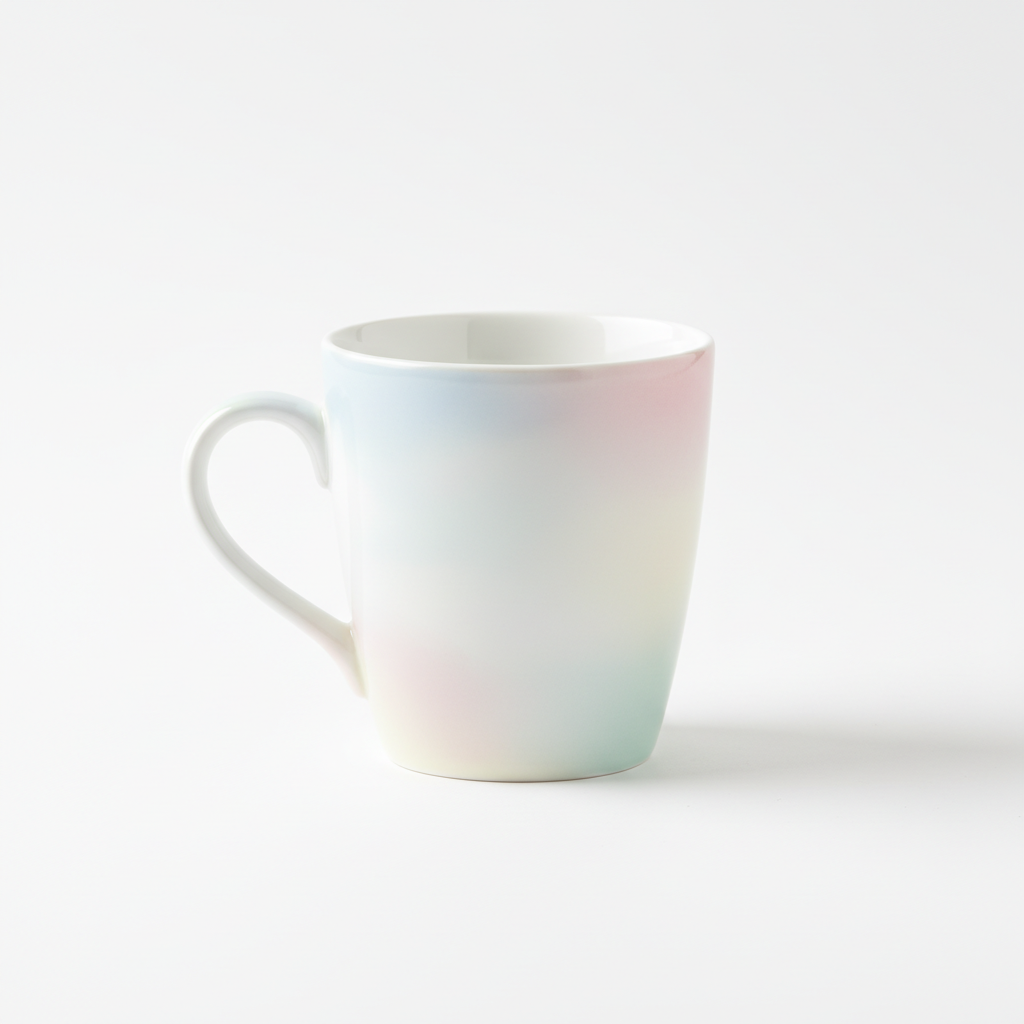 Biały kubek porcelanowy