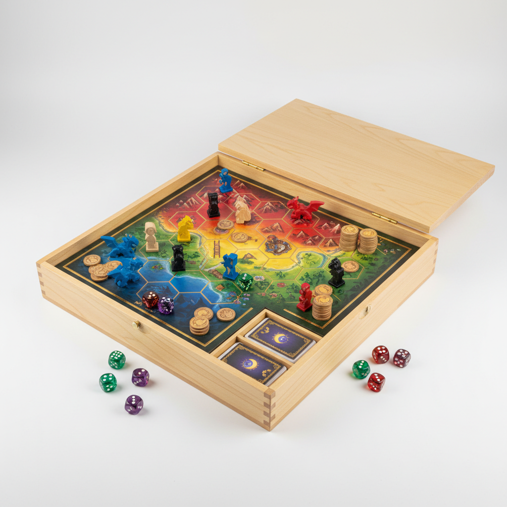 Drewniane pudełko gry